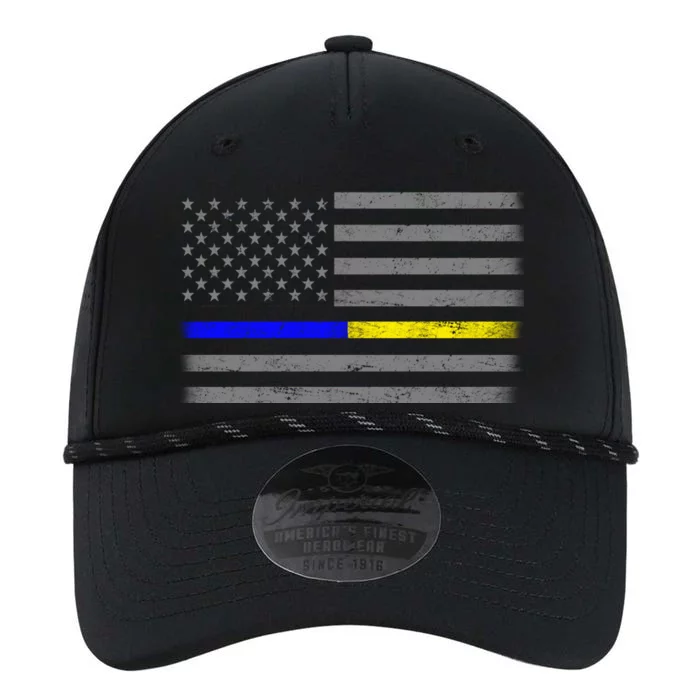 Thin Blue Gold Line Police Dispatcher Flag Performance The Dyno Cap