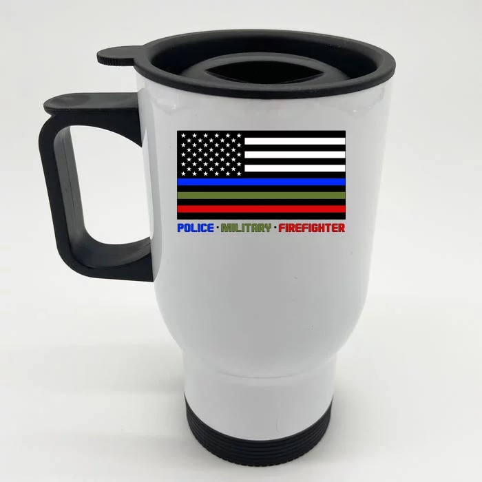 Custom Firefighter Stainless Steel Travel Mug with Handle