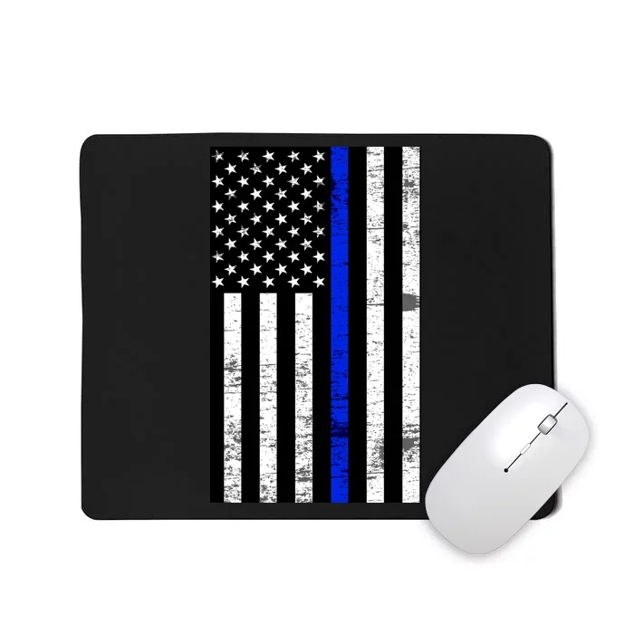 Thin Blue Line American Flag Mousepad