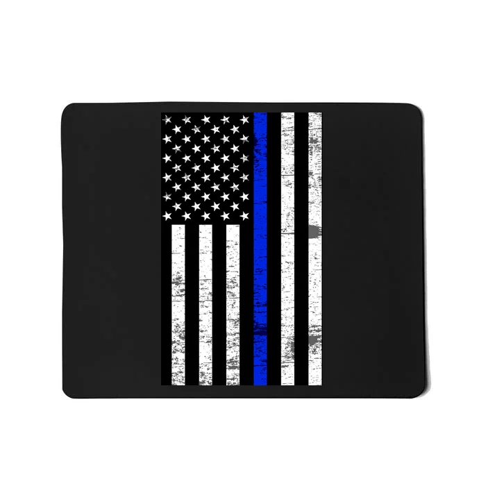 Thin Blue Line American Flag Mousepad