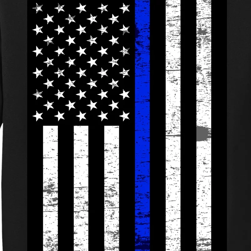 Thin Blue Line American Flag Tall Sweatshirt