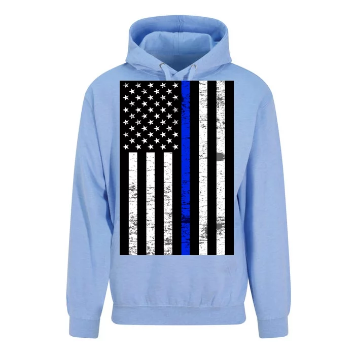 Thin Blue Line American Flag Unisex Surf Hoodie