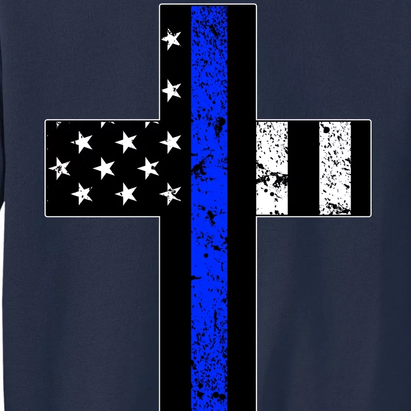 Thin Blue Line Cross Police Sweatshirt