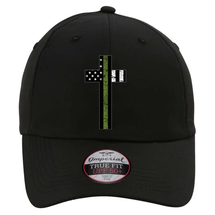 Thin Green Line Cross Military The Original Performance Cap