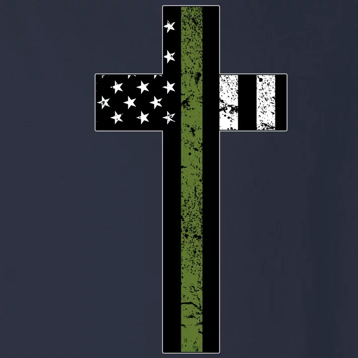 Thin Green Line Cross Military Toddler Long Sleeve Shirt