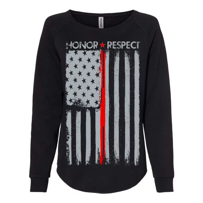 Thin Red Line American Flag Womens California Wash Sweatshirt