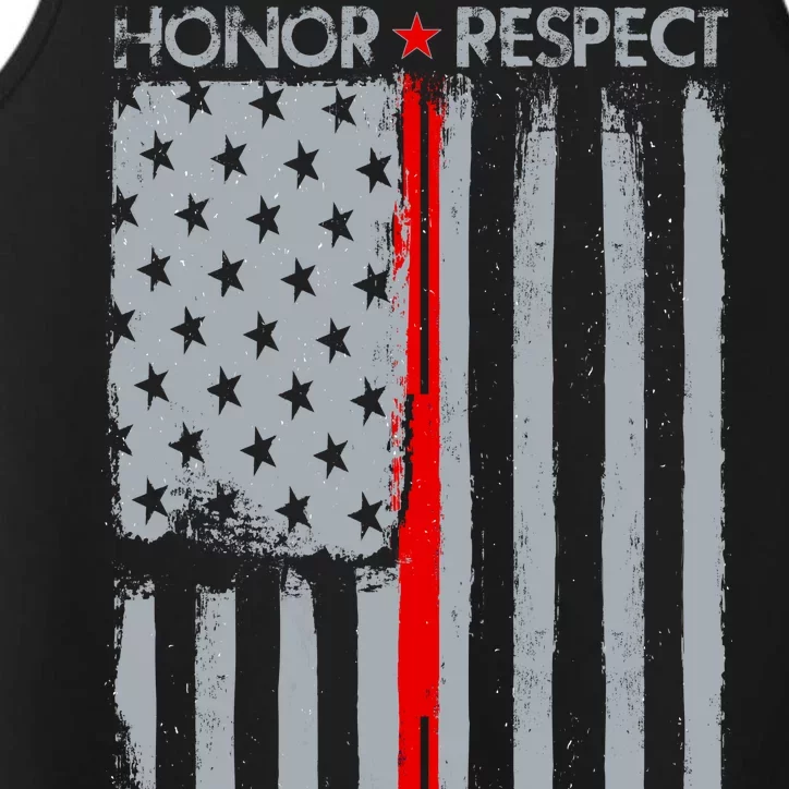 Thin Red Line American Flag Performance Tank