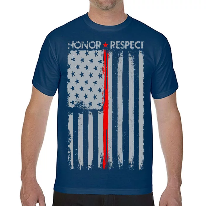 Thin Red Line American Flag Comfort Colors T-Shirt