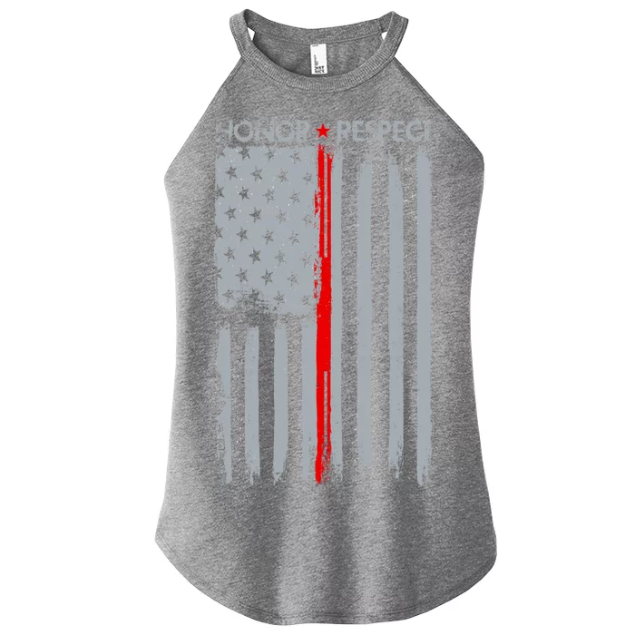 Thin Red Line American Flag Women’s Perfect Tri Rocker Tank