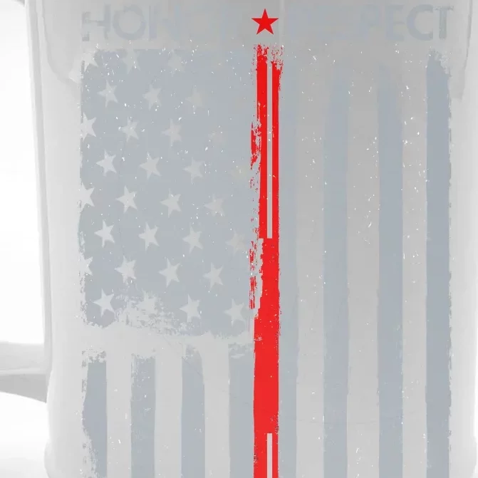 Thin Red Line American Flag Front & Back Beer Stein