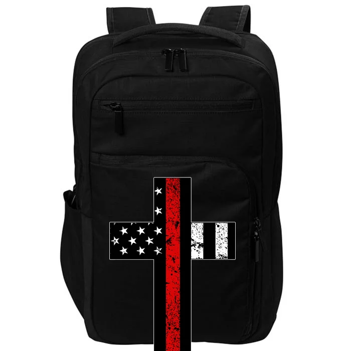 Thin Red Line Cross Firefighter Impact Tech Backpack