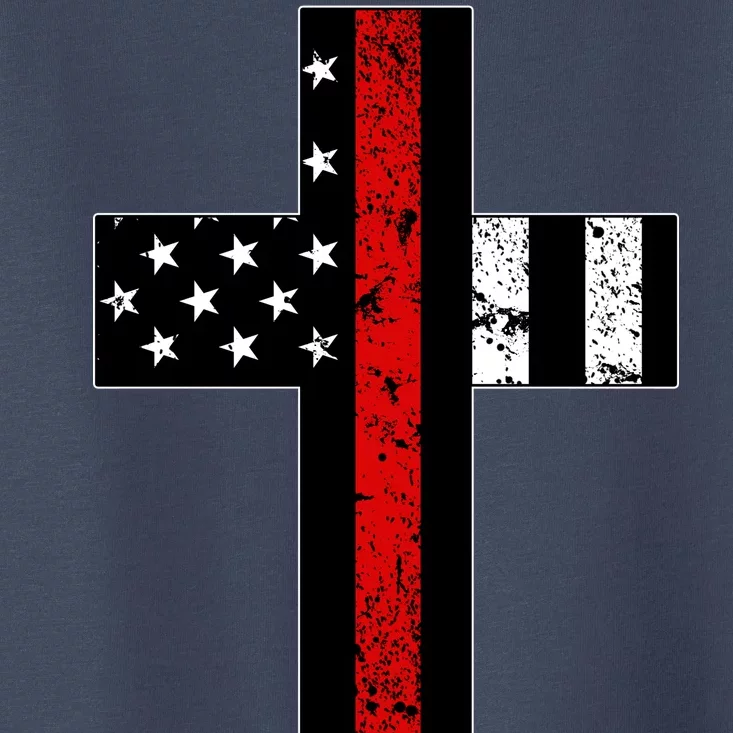 Thin Red Line Cross Firefighter Toddler T-Shirt