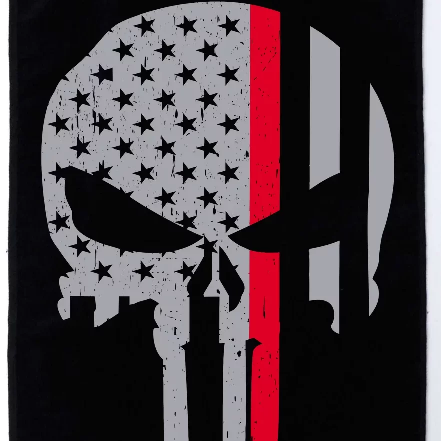 Thin Red Line Skull USA Firefighter Flag Platinum Collection Golf Towel