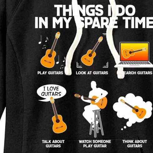 Things I Do In My Spare Time Guitar Fan Women's Fleece Hoodie