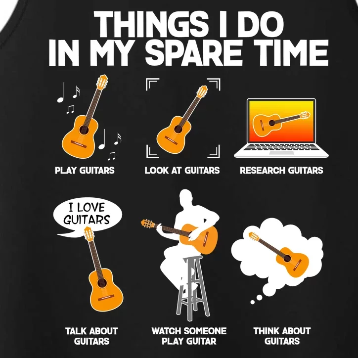 Things I Do In My Spare Time Guitar Fan Performance Tank