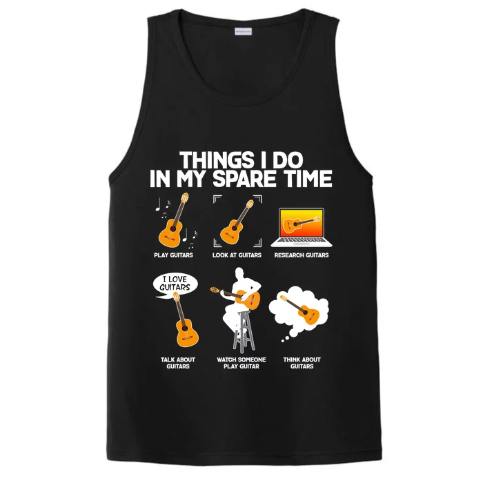 Things I Do In My Spare Time Guitar Fan Performance Tank