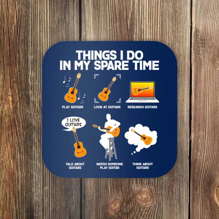 Things I Do In My Spare Time Guitar Fan Coaster