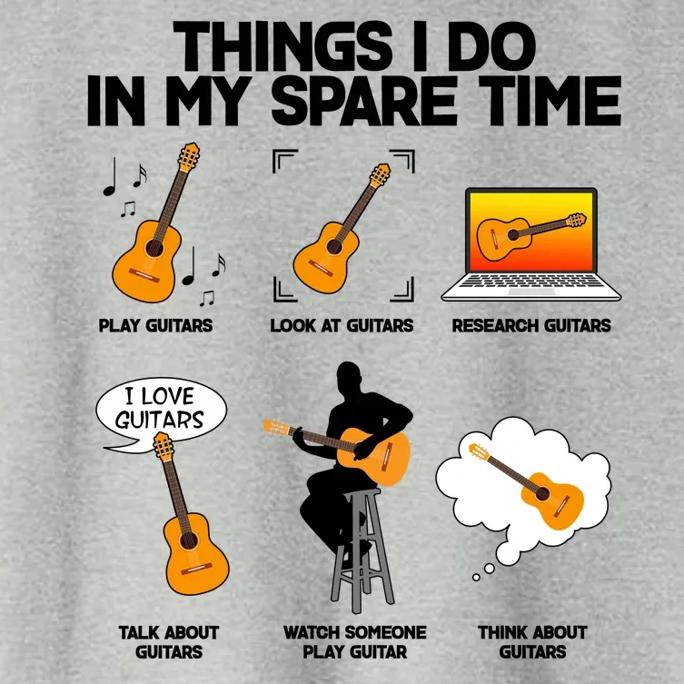 Things I Do In My Spare Time Guitar Fan Women's Crop Top Tee