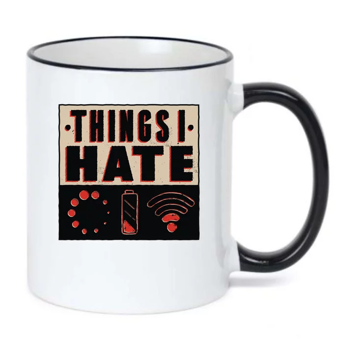 Things I Hate Bad Service Black Color Changing Mug