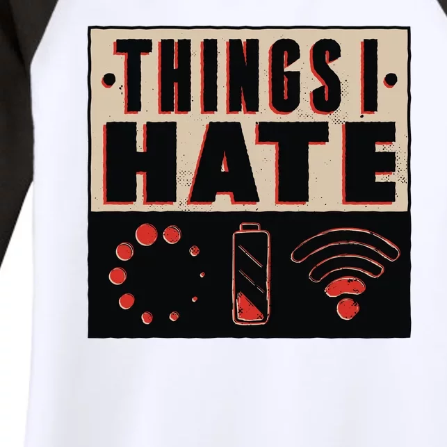 Things I Hate Bad Service Women's Tri-Blend 3/4-Sleeve Raglan Shirt