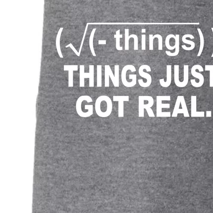 Things Just Got Real Funny Math Doggie 3-End Fleece Hoodie