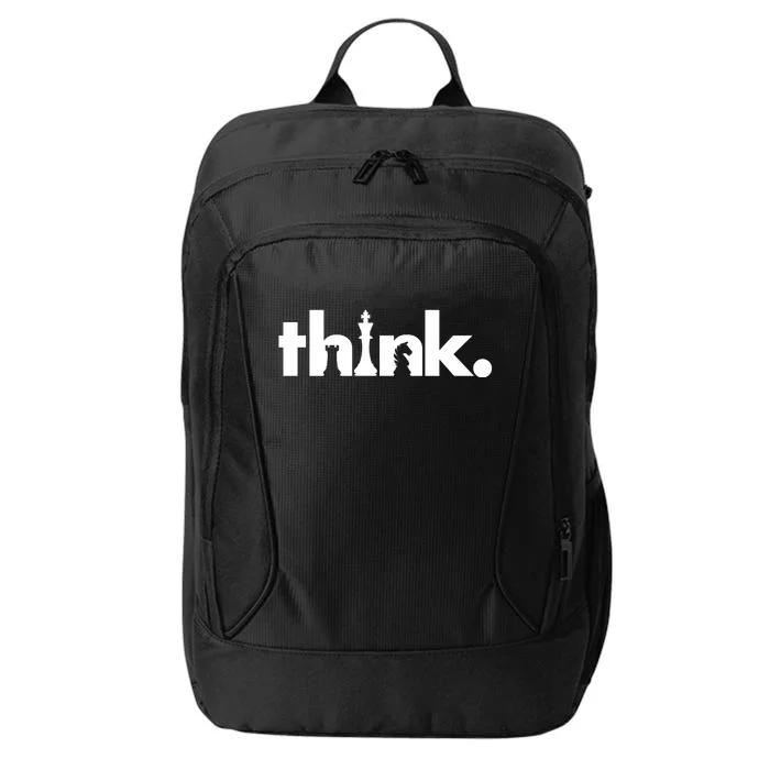 Think Chess Lover King Knight Rook City Backpack