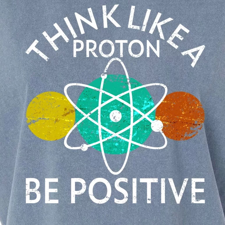 Think Like A Proton Be Positive Garment-Dyed Women's Muscle Tee