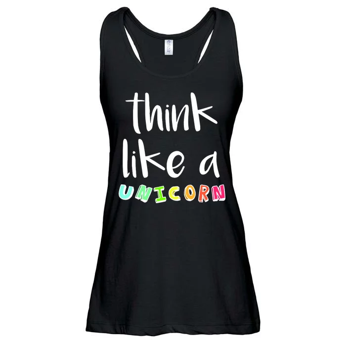 Think Like A Unicorn Ladies Essential Flowy Tank