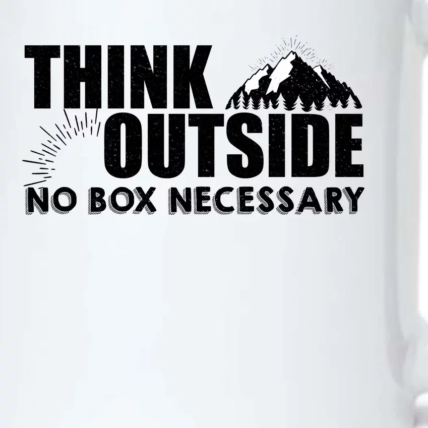 Think Outside No Box Necessary Black Color Changing Mug