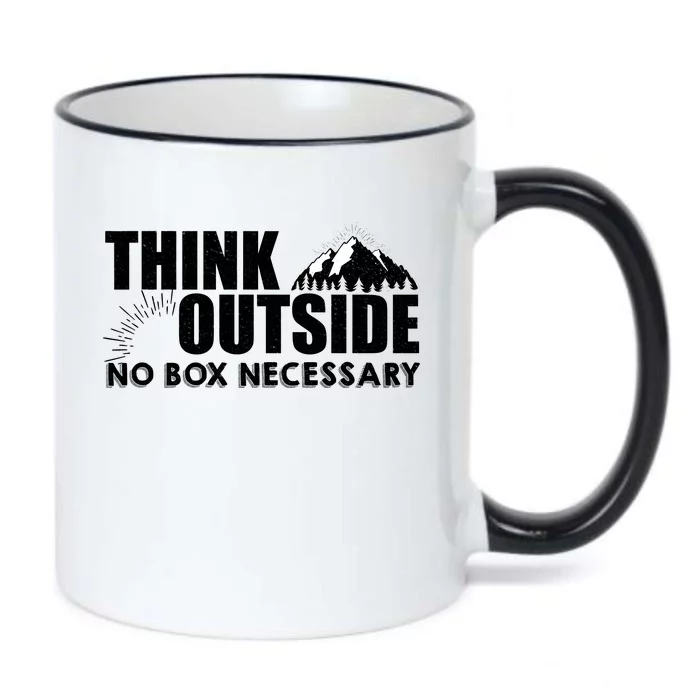 Think Outside No Box Necessary Black Color Changing Mug