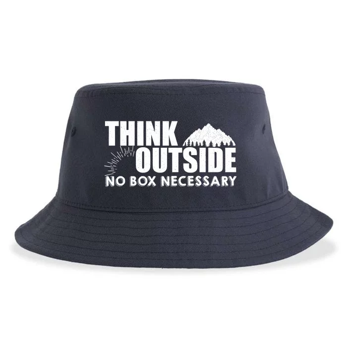 Think Outside No Box Necessary Sustainable Bucket Hat