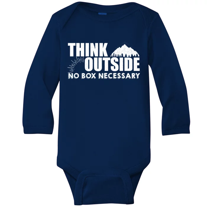 Think Outside No Box Necessary Baby Long Sleeve Bodysuit