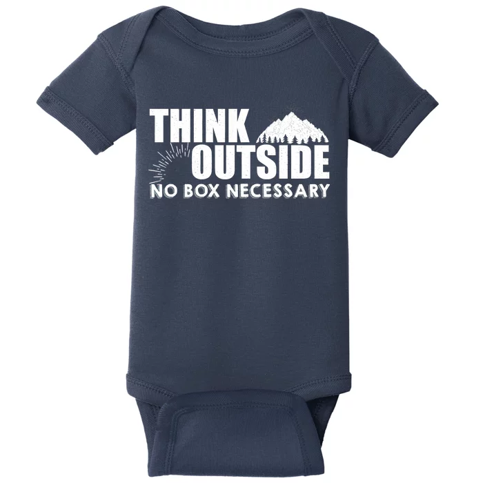 Think Outside No Box Necessary Baby Bodysuit