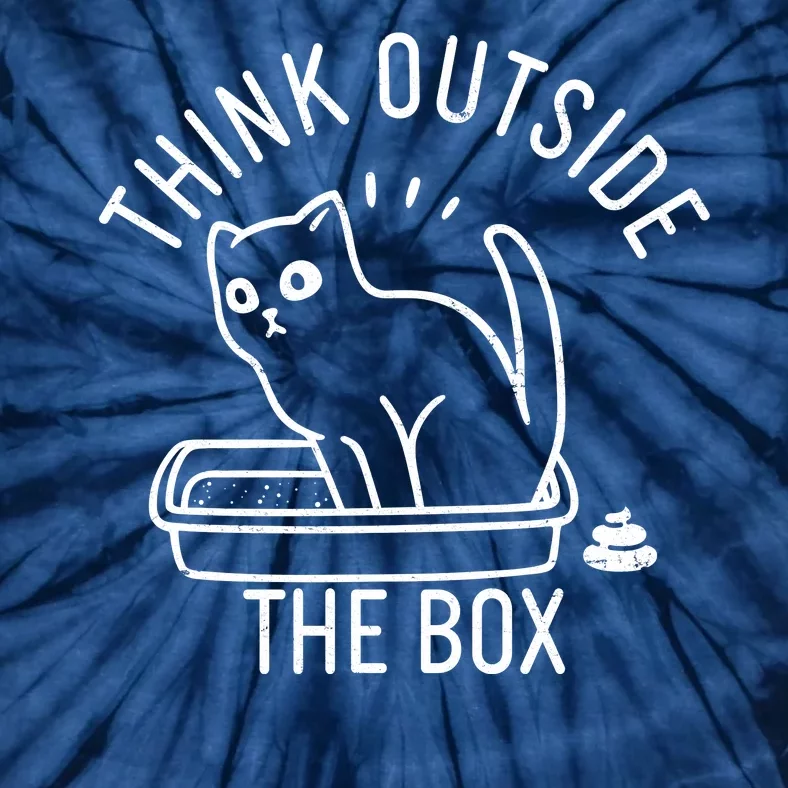 Think Outside The Box Cat Poop Tie-Dye T-Shirt