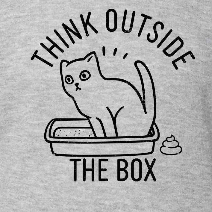 Think Outside The Box Cat Poop Toddler Sweatshirt