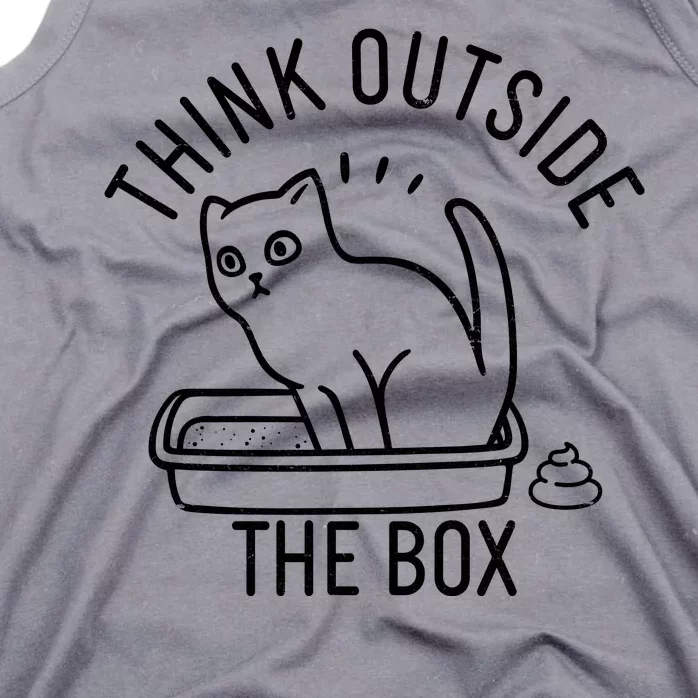 Think Outside The Box Cat Poop Tank Top