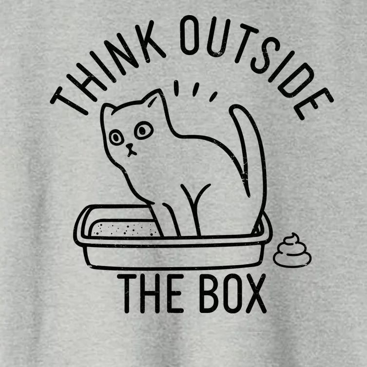 Think Outside The Box Cat Poop Women's Crop Top Tee