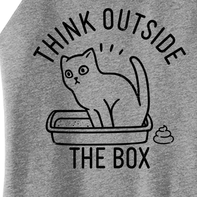 Think Outside The Box Cat Poop Women’s Perfect Tri Rocker Tank