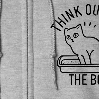 Think Outside The Box Cat Poop Full Zip Hoodie