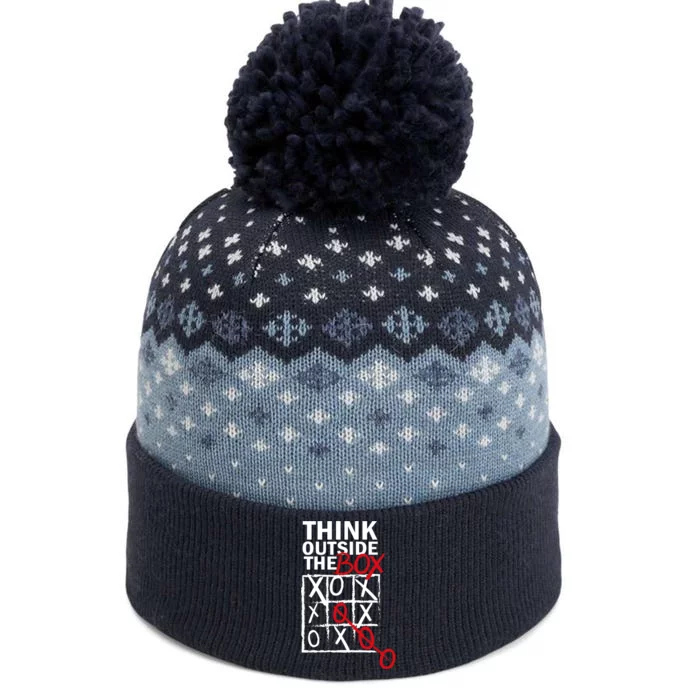 Think Outside The Box Tic Tac Toe The Baniff Cuffed Pom Beanie