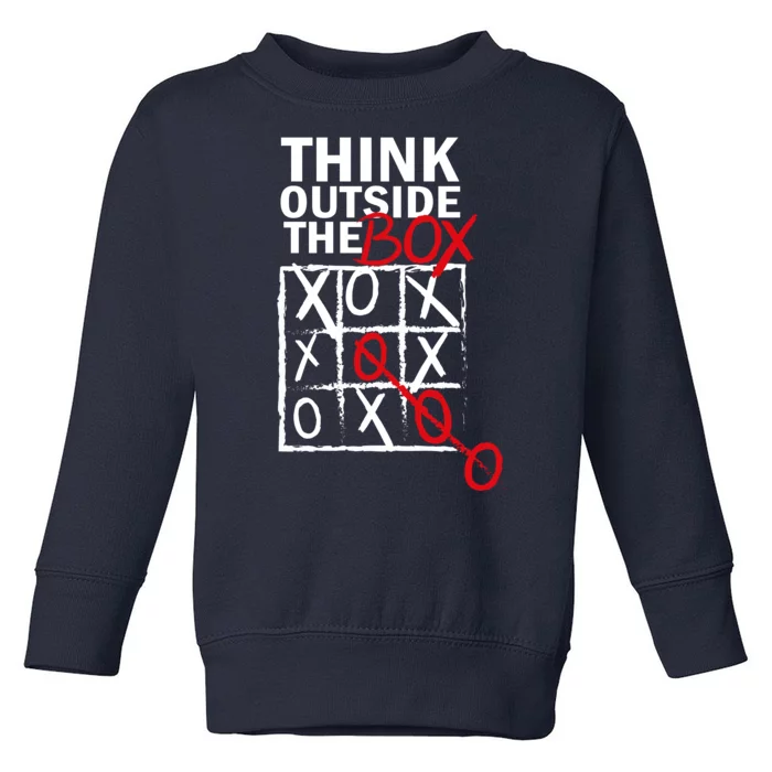 Think Outside The Box Tic Tac Toe Toddler Sweatshirt