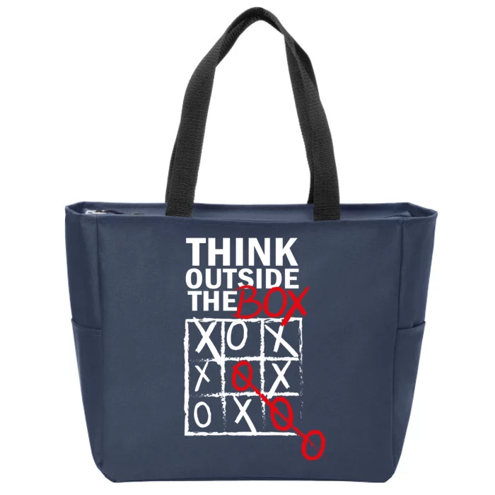 Think Outside The Box Tic Tac Toe Zip Tote Bag