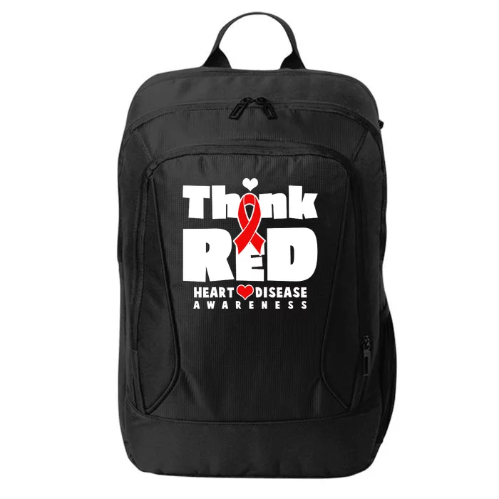 Think Red Heart Disease Awareness City Backpack