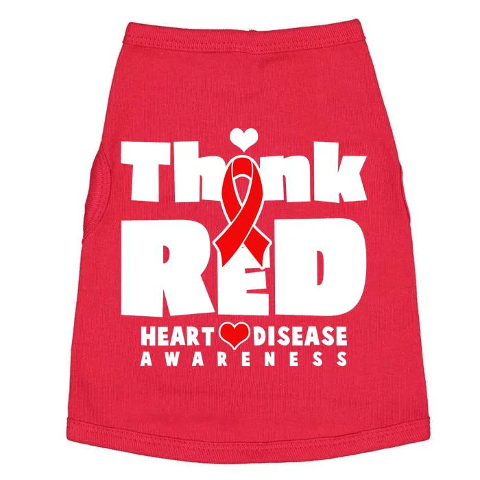 Think Red Heart Disease Awareness Doggie Tank