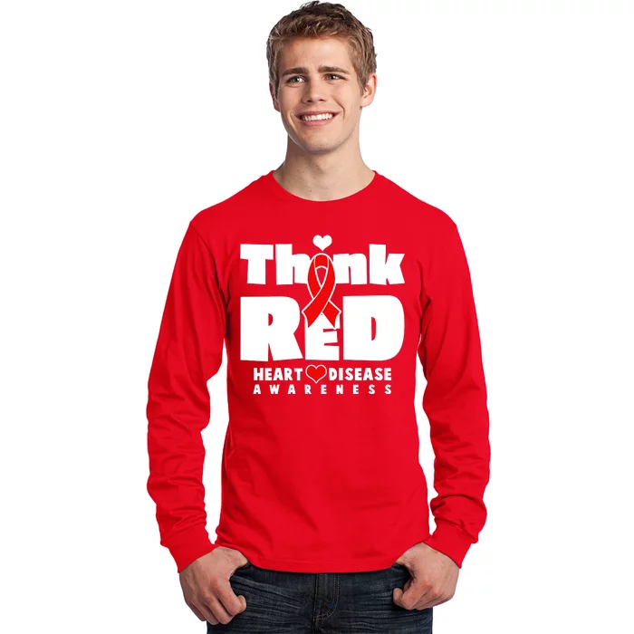 Think Red Heart Disease Awareness Long Sleeve Shirt