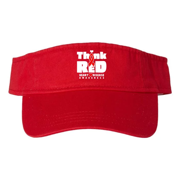 Think Red Heart Disease Awareness Valucap Bio-Washed Visor