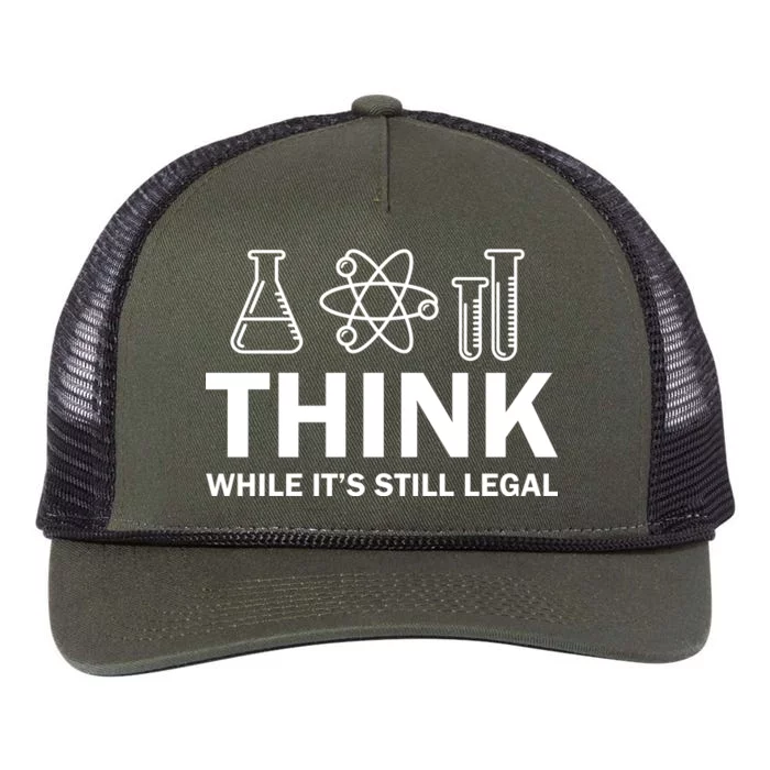 Think While It's Stll Legal Retro Rope Trucker Hat Cap