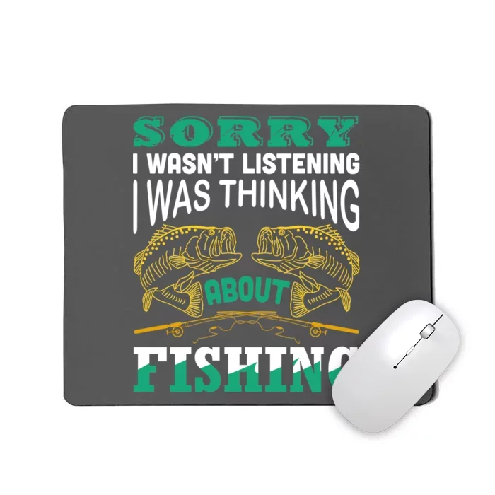 Thinking About Fishing Funny Mousepad