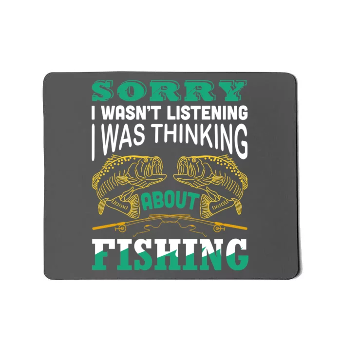 Thinking About Fishing Funny Mousepad