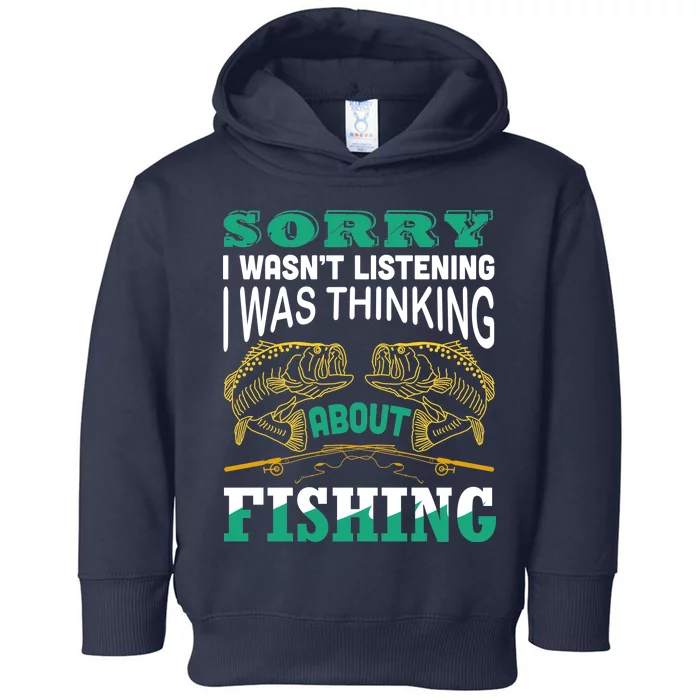 Thinking About Fishing Funny Toddler Hoodie